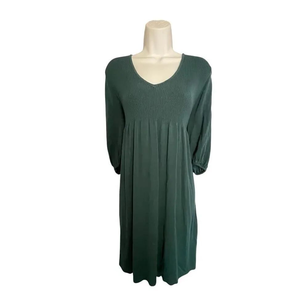Studio M Hunter Green Knit Holiday Dress Woman’s Size 2X